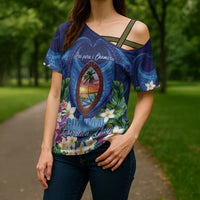 Guam Liberation Day Cross Shoulder Shirt Pas Para I Chamoru LT05 - Polynesian Pride