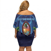 Guam Liberation Day Off Shoulder Short Dress Pas Para I Chamoru LT05 - Polynesian Pride