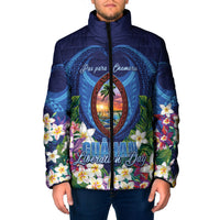 Guam Liberation Day Padded Jacket Pas Para I Chamoru LT05 Men Navy - Polynesian Pride