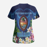 Guam Liberation Day Scrub Top Pas Para I Chamoru LT05 - Polynesian Pride