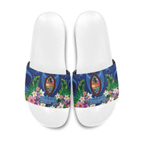 Guam Liberation Day Slide Sandals Pas Para I Chamoru LT05 Navy - Polynesian Pride