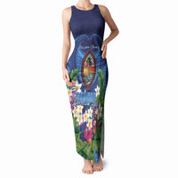 Guam Liberation Day Tank Maxi Dress Pas Para I Chamoru LT05 Women Navy - Polynesian Pride