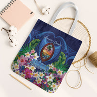 Guam Liberation Day Tote Bag Pas Para I Chamoru LT05 White Strap One Size Navy - Polynesian Pride