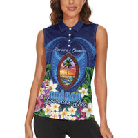 Guam Liberation Day Women Sleeveless Polo Shirt Pas Para I Chamoru LT05 - Polynesian Pride