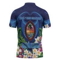Guam Liberation Day Zipper Polo Shirt Pas Para I Chamoru LT05 - Polynesian Pride