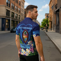Guam Liberation Day Zipper Polo Shirt Pas Para I Chamoru LT05 - Polynesian Pride