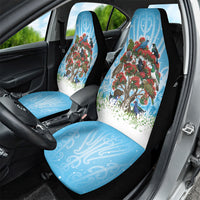 New Zealand Birds Christmas Car Seat Cover Pohutukawa Xmas Tree LT05 - Polynesian Pride