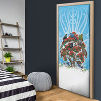 New Zealand Birds Christmas Door Cover Pohutukawa Xmas Tree LT05 - Polynesian Pride