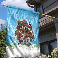 New Zealand Birds Christmas Garden Flag Pohutukawa Xmas Tree LT05 - Polynesian Pride