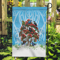 New Zealand Birds Christmas Garden Flag Pohutukawa Xmas Tree LT05 Garden Flag Blue - Polynesian Pride