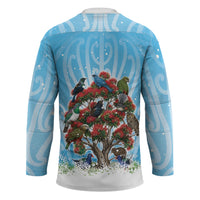 New Zealand Birds Christmas Hockey Jersey Pohutukawa Xmas Tree LT05 - Polynesian Pride