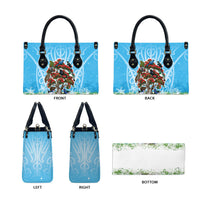 New Zealand Birds Christmas Leather Bag Pohutukawa Xmas Tree LT05 - Polynesian Pride