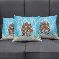 New Zealand Birds Christmas Pillow Cover Pohutukawa Xmas Tree LT05 - Polynesian Pride
