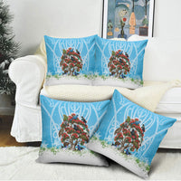New Zealand Birds Christmas Pillow Cover Pohutukawa Xmas Tree LT05 - Polynesian Pride