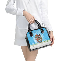 New Zealand Birds Christmas Shoulder Handbag Pohutukawa Xmas Tree LT05 - Polynesian Pride