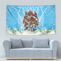 New Zealand Birds Christmas Tapestry Pohutukawa Xmas Tree LT05 - Polynesian Pride