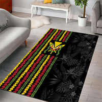 Hawaii Lei Kanaka Maoli Flag Area Rug Tropical Vibes LT05 - Polynesian Pride