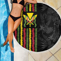 Hawaii Lei Kanaka Maoli Flag Beach Blanket Tropical Vibes LT05 - Polynesian Pride
