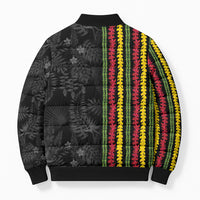 Hawaii Lei Kanaka Maoli Flag Bomber Puffer Jacket Tropical Vibes LT05 - Polynesian Pride