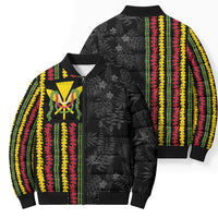 Hawaii Lei Kanaka Maoli Flag Bomber Puffer Jacket Tropical Vibes LT05 - Polynesian Pride