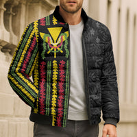 Hawaii Lei Kanaka Maoli Flag Bomber Puffer Jacket Tropical Vibes LT05 - Polynesian Pride
