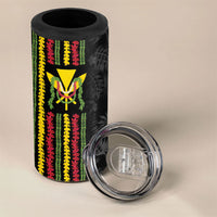 Hawaii Lei Kanaka Maoli Flag 4 in 1 Can Cooler Tumbler Tropical Vibes LT05 - Polynesian Pride