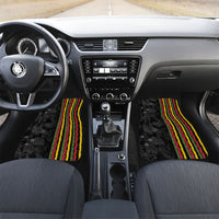 Hawaii Lei Kanaka Maoli Flag Car Mats Tropical Vibes LT05 Set 2pcs - Front Black - Polynesian Pride