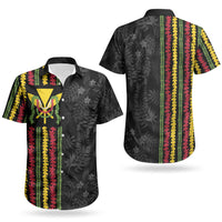 Hawaii Lei Kanaka Maoli Flag Couples Matching Off Shoulder Maxi Dress and Hawaiian Shirt Tropical Vibes LT05 - Polynesian Pride
