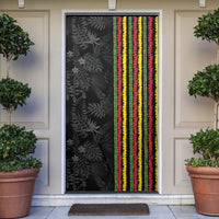 Hawaii Lei Kanaka Maoli Flag Door Cover Tropical Vibes LT05 Black - Polynesian Pride