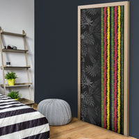 Hawaii Lei Kanaka Maoli Flag Door Cover Tropical Vibes LT05 - Polynesian Pride
