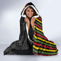 Hawaii Lei Kanaka Maoli Flag Hooded Blanket Tropical Vibes LT05 - Polynesian Pride