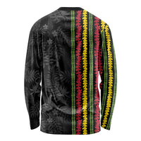 Hawaii Lei Kanaka Maoli Flag Long Sleeve Shirt Tropical Vibes LT05 - Polynesian Pride