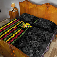 Hawaii Lei Kanaka Maoli Flag Quilt Bed Set Tropical Vibes LT05 - Polynesian Pride