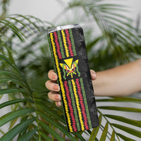 Hawaii Lei Kanaka Maoli Flag Skinny Tumbler Tropical Vibes LT05 - Polynesian Pride