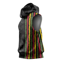 Hawaii Lei Kanaka Maoli Flag Sleeveless Hoodie Tropical Vibes LT05 - Polynesian Pride