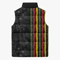 Hawaii Lei Kanaka Maoli Flag Sleeveless Puffer Jacket Tropical Vibes LT05 - Polynesian Pride