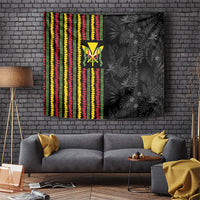 Hawaii Lei Kanaka Maoli Flag Tapestry Tropical Vibes LT05 Black - Polynesian Pride