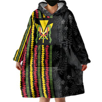Hawaii Lei Kanaka Maoli Flag Wearable Blanket Hoodie Tropical Vibes LT05 - Polynesian Pride