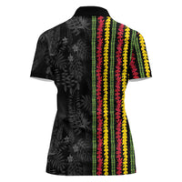 Hawaii Lei Kanaka Maoli Flag Women Polo Shirt Tropical Vibes LT05 - Polynesian Pride