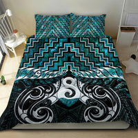 New Zealand Maori Bedding Set Poutama Pikorua - Single Twist Paua Shell