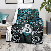 New Zealand Maori Blanket Poutama Pikorua - Single Twist Paua Shell