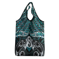 New Zealand Maori Grocery Bag Poutama Pikorua - Single Twist Paua Shell