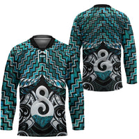 New Zealand Maori Hockey Jersey Poutama Pikorua - Single Twist Paua Shell
