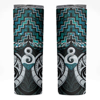 New Zealand Maori Skinny Tumbler Poutama Pikorua - Single Twist Paua Shell