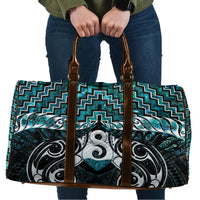 New Zealand Maori Travel Bag Poutama Pikorua - Single Twist Paua Shell