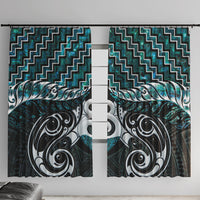 New Zealand Maori Window Curtain Poutama Pikorua - Single Twist Paua Shell