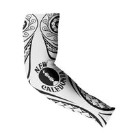 New Caledonia Day Arm Sleeves Polynesian Curves White Color - Polynesian Pride