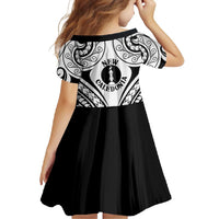 New Caledonia Day Family Matching Summer Maxi Dress and Hawaiian Shirt Polynesian Curves White Color - Polynesian Pride