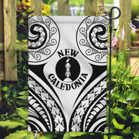 New Caledonia Day Garden Flag Polynesian Curves White Color - Polynesian Pride
