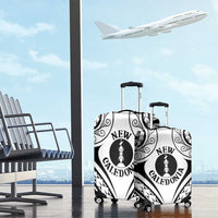 New Caledonia Day Luggage Cover Polynesian Curves White Color - Polynesian Pride